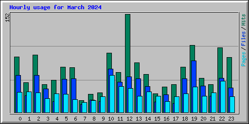 Hourly usage for March 2024