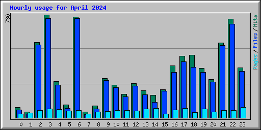 Hourly usage for April 2024