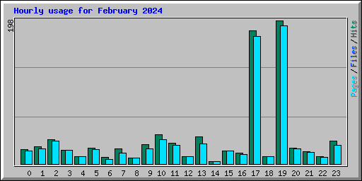 Hourly usage for February 2024