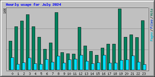 Hourly usage for July 2024